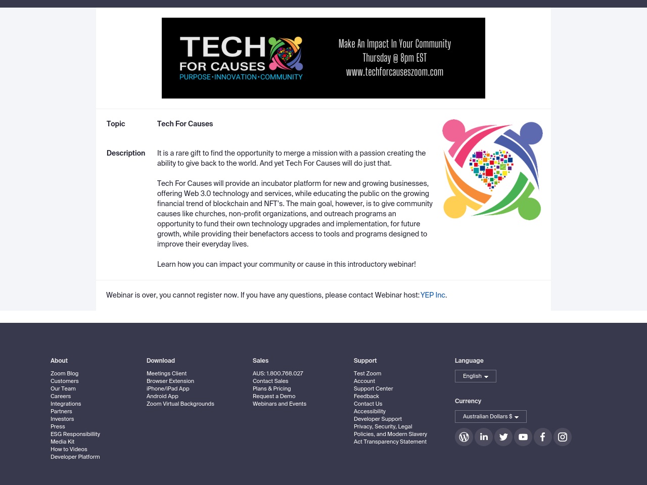 techforcauseszoom.com screenshot alt-text