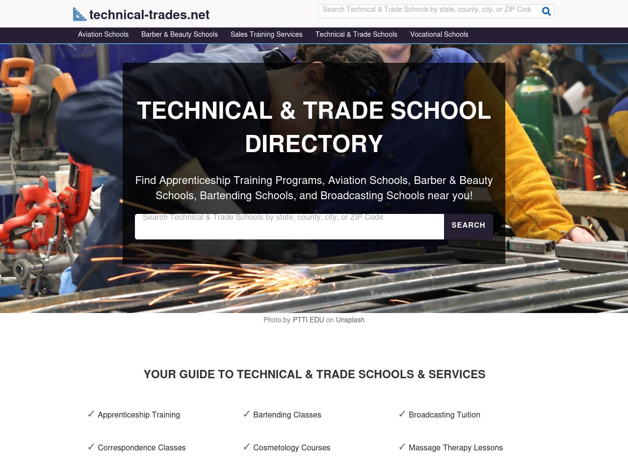 technical-trades.net screenshot alt-text