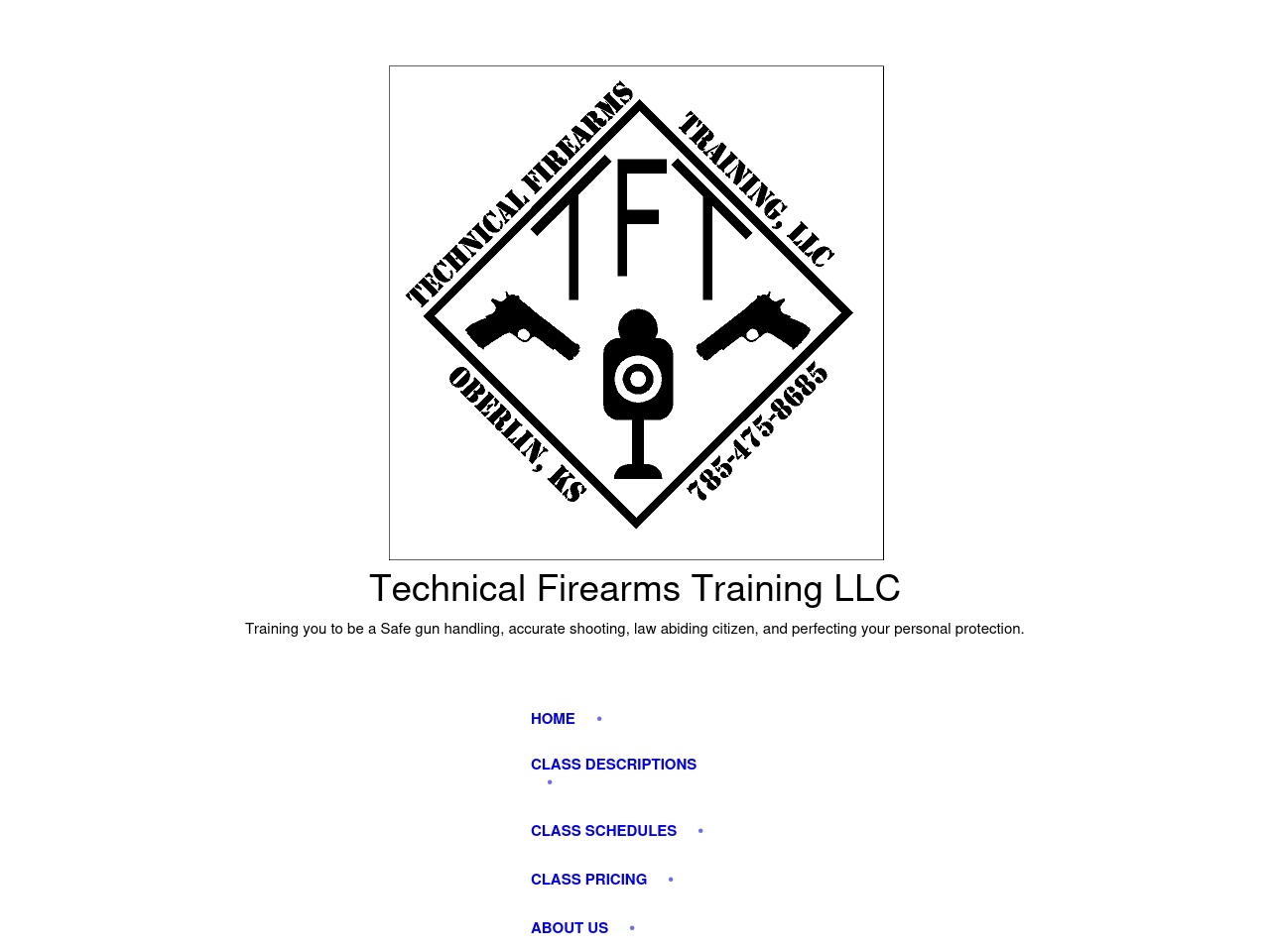 technicalfirearmstraining.com screenshot alt-text