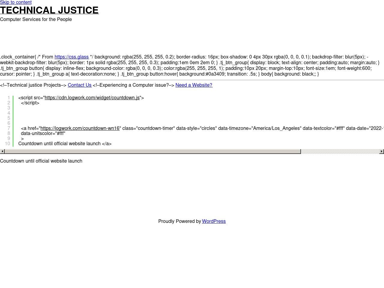 technicaljustice.tech screenshot alt-text