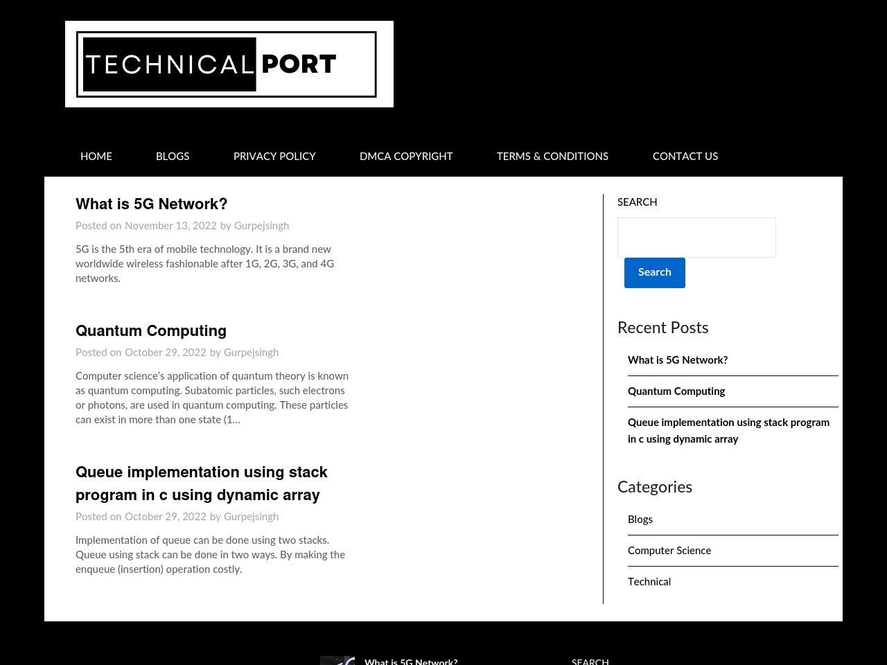 technicalport.com screenshot alt-text