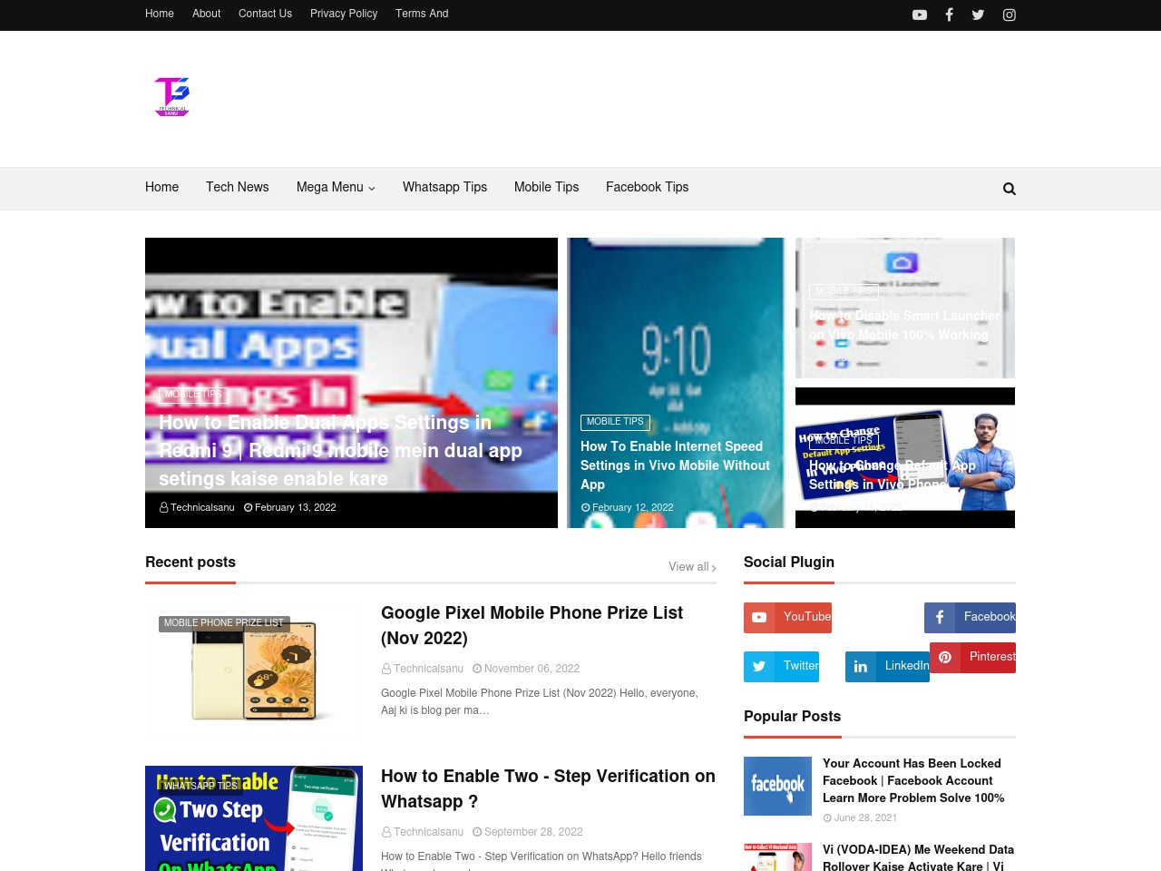 technicalsanu.com screenshot alt-text