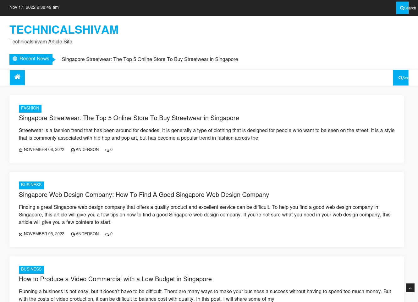 technicalshivam.com screenshot alt-text