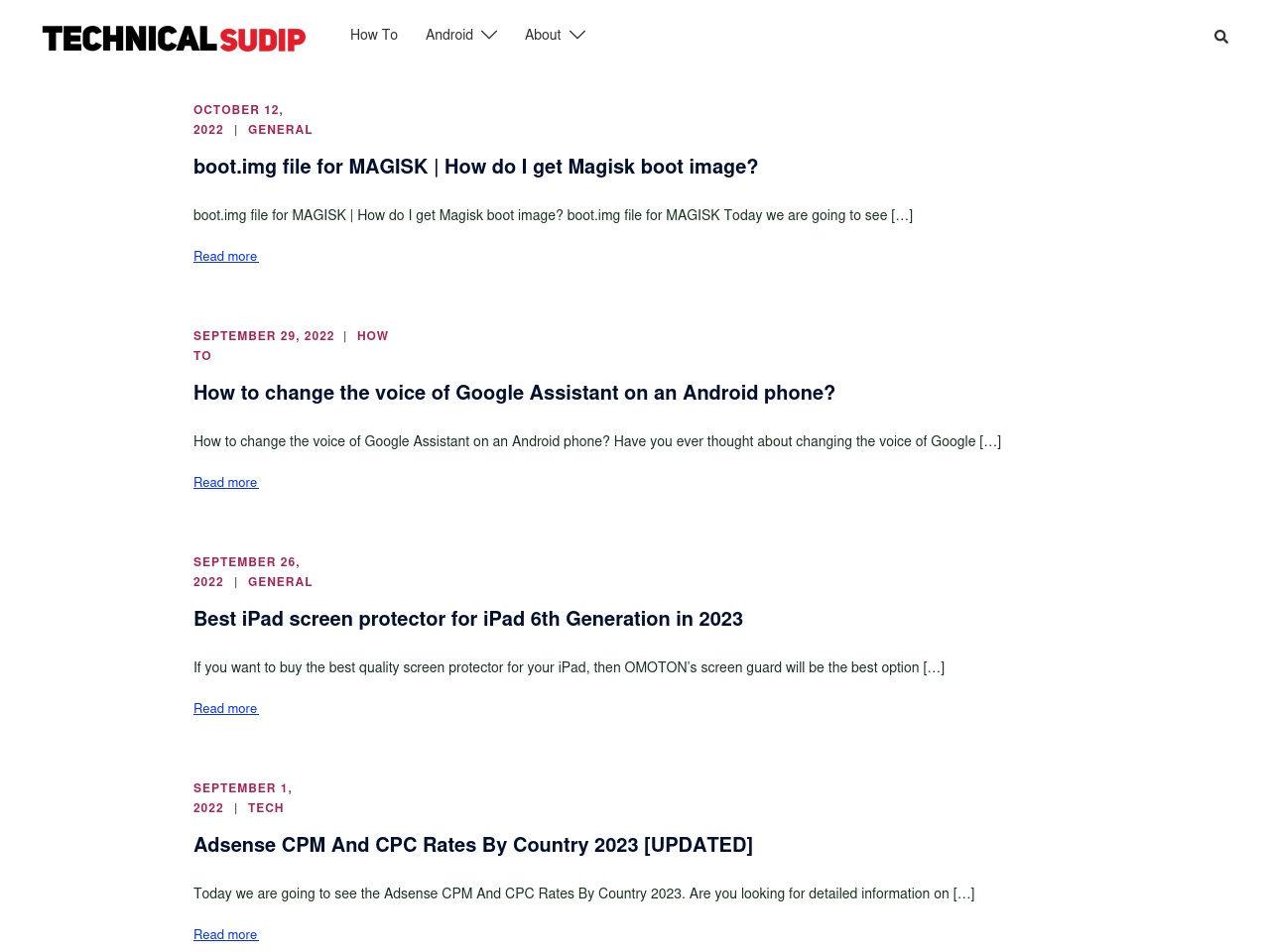 technicalsudip.com screenshot alt-text