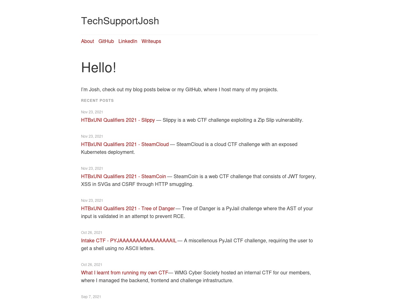 techsupportjosh.com screenshot alt-text