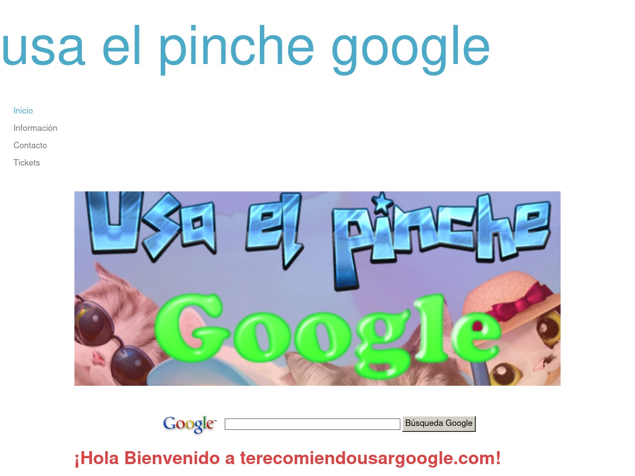 terecomiendousargoogle.com screenshot alt-text