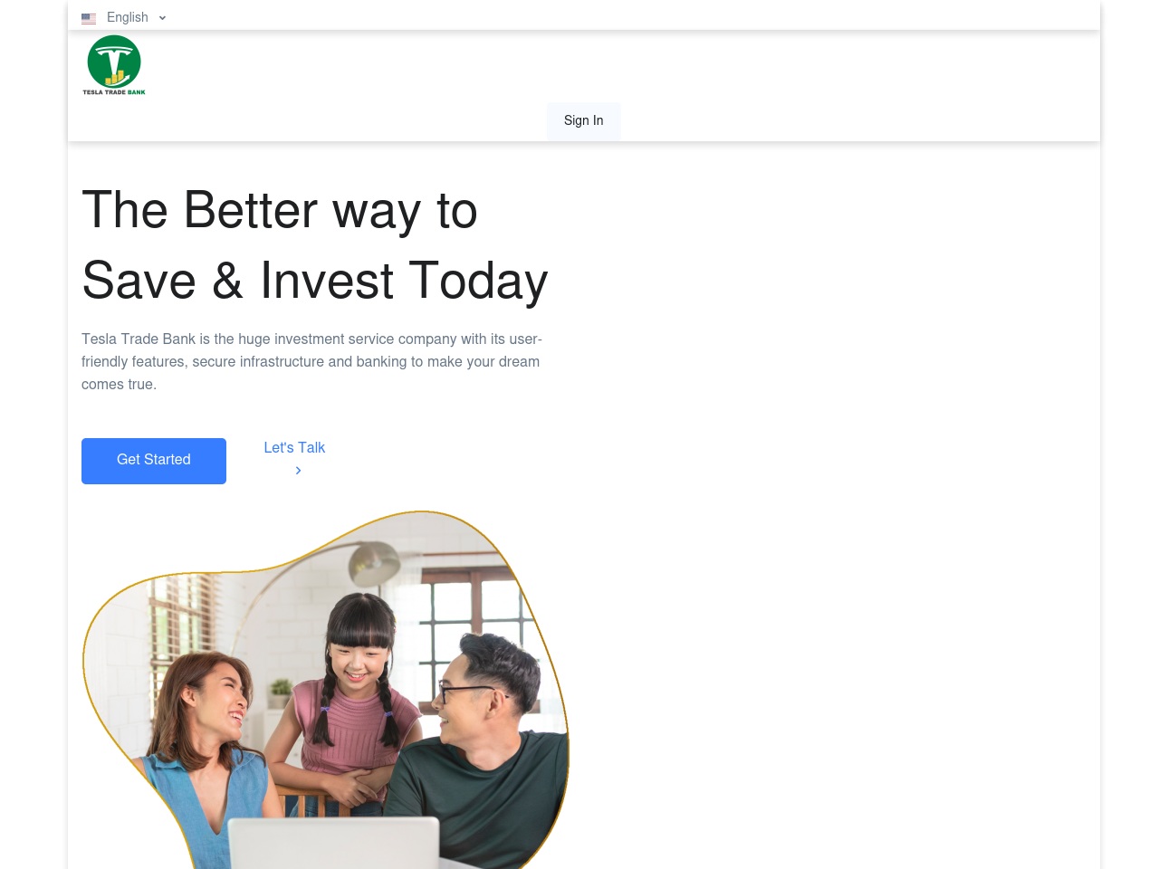 teslatradebank.com screenshot alt-text