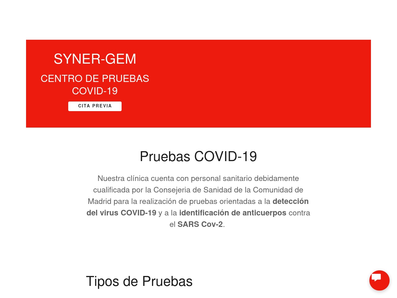 testcovidmajadahonda.com screenshot alt-text