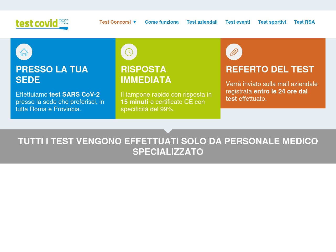 testcovidpro.com screenshot alt-text