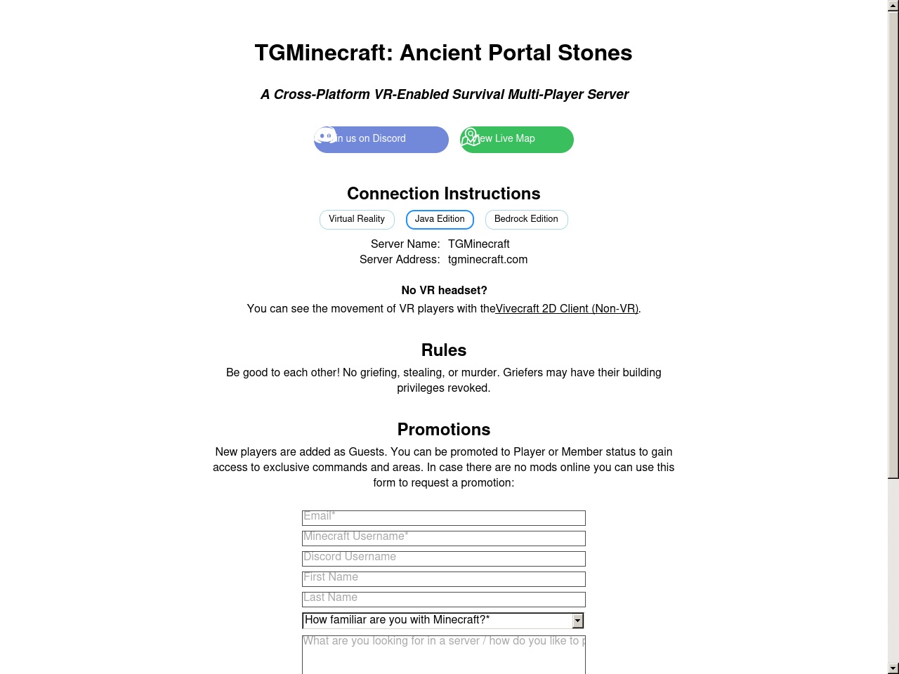 tgminecraft.com screenshot alt-text