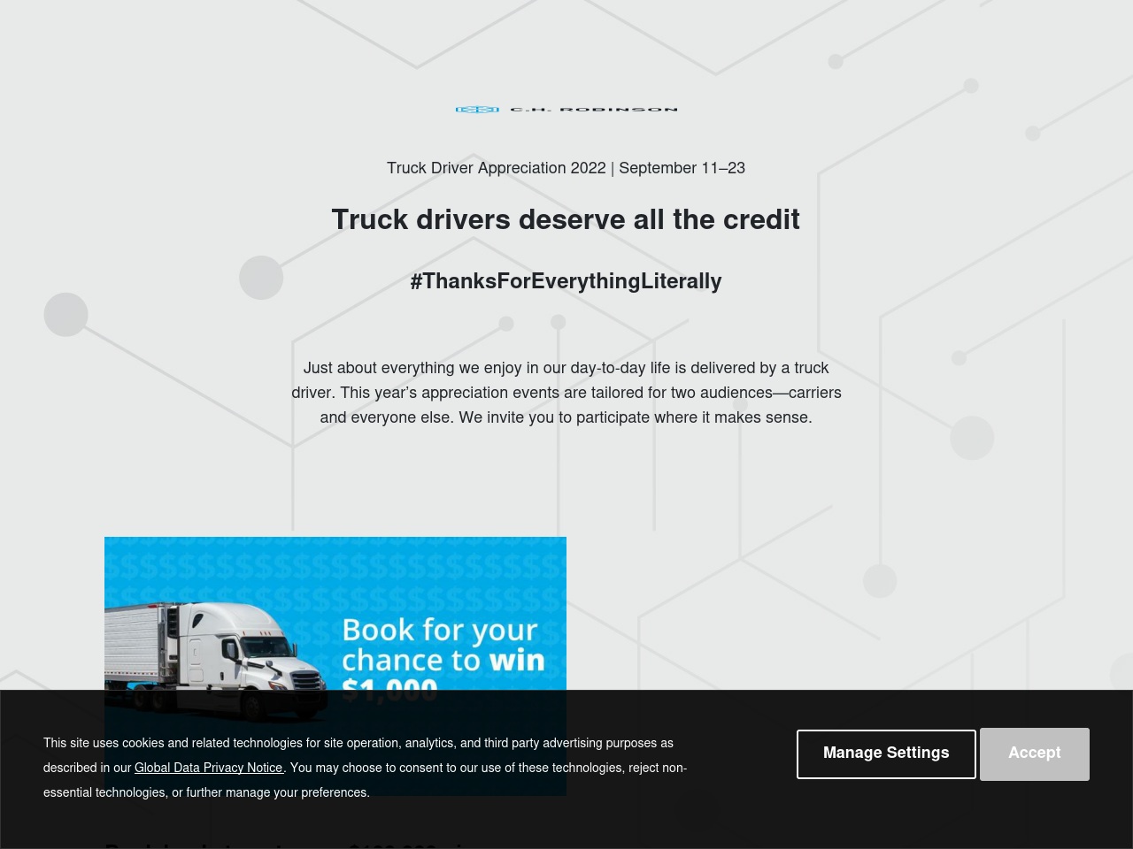 thanktruckdrivers.com screenshot alt-text