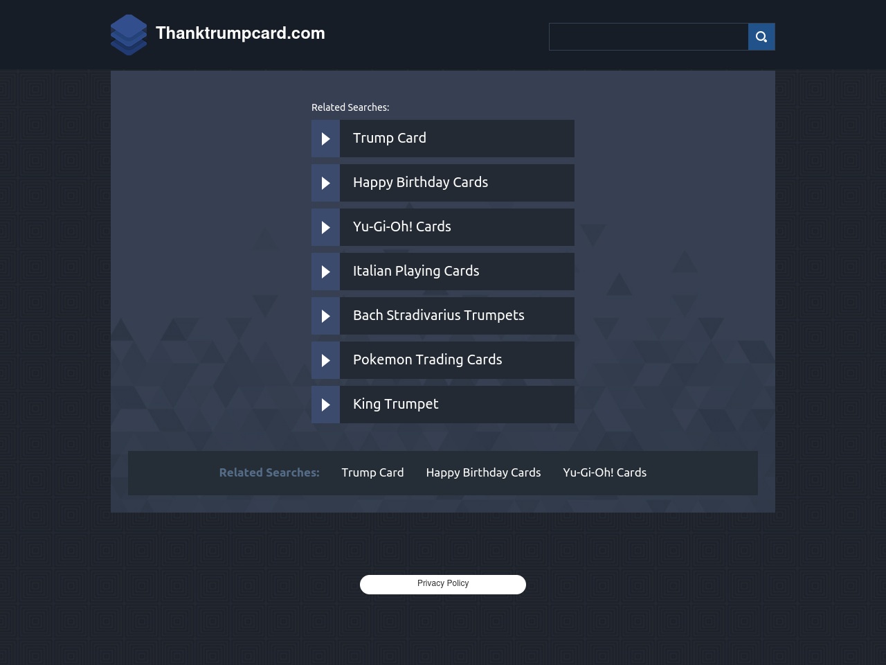 thanktrumpcard.com screenshot alt-text