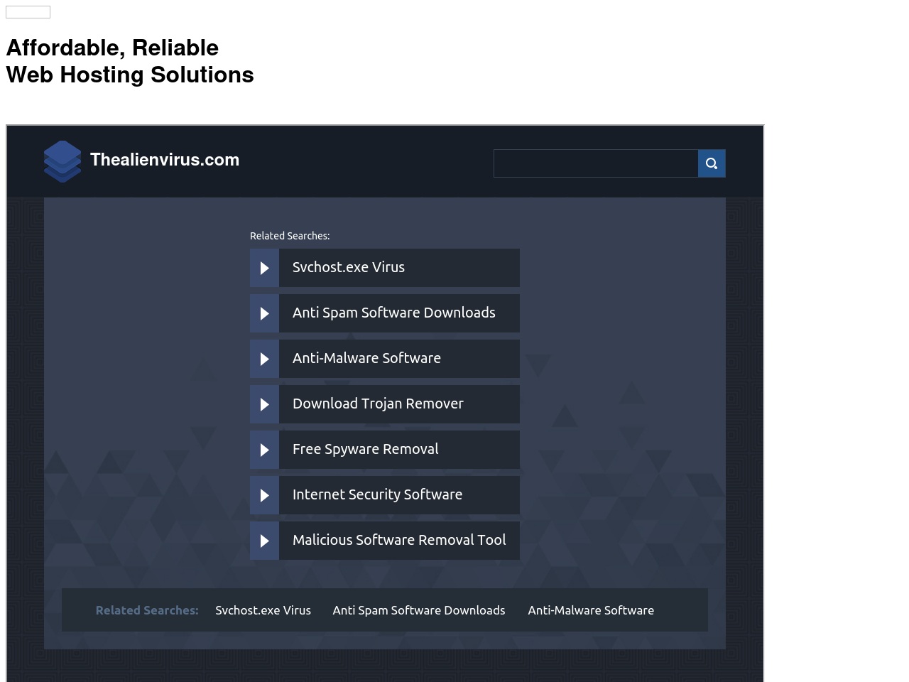 thealienvirus.com screenshot alt-text
