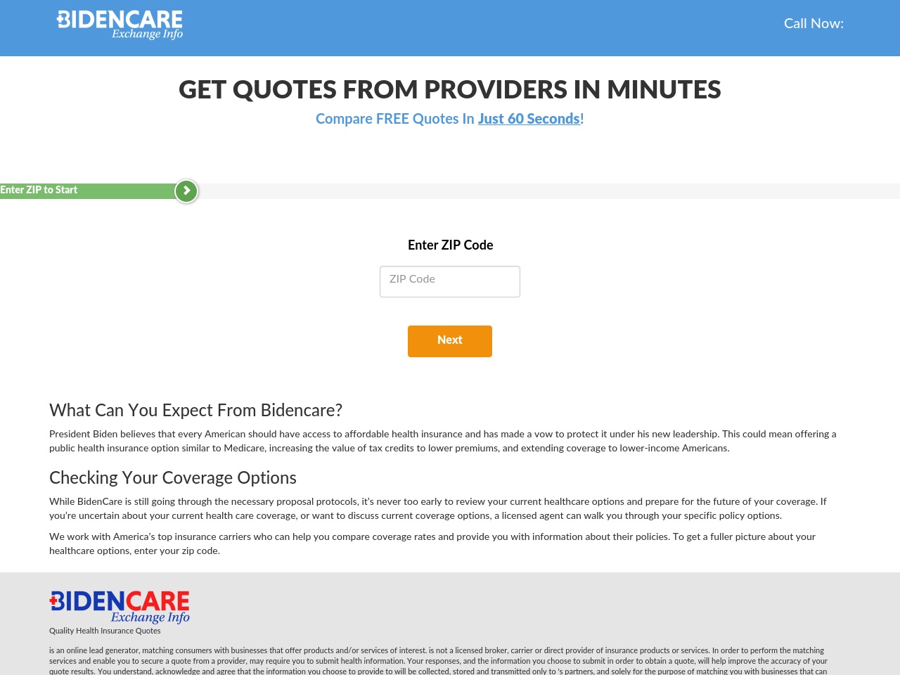thebidencareexchange.info screenshot alt-text