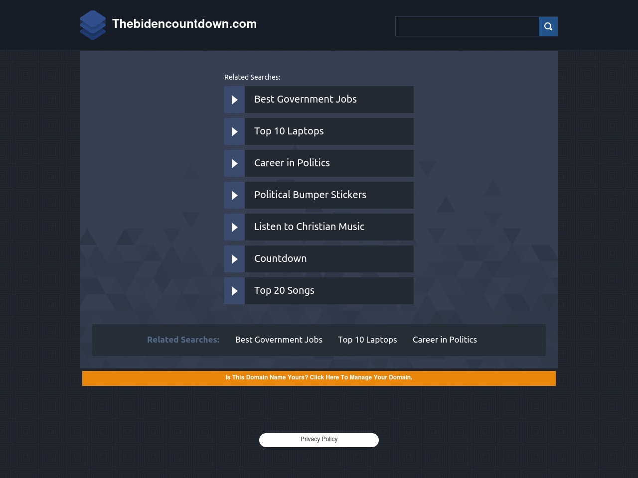 thebidencountdown.com screenshot alt-text