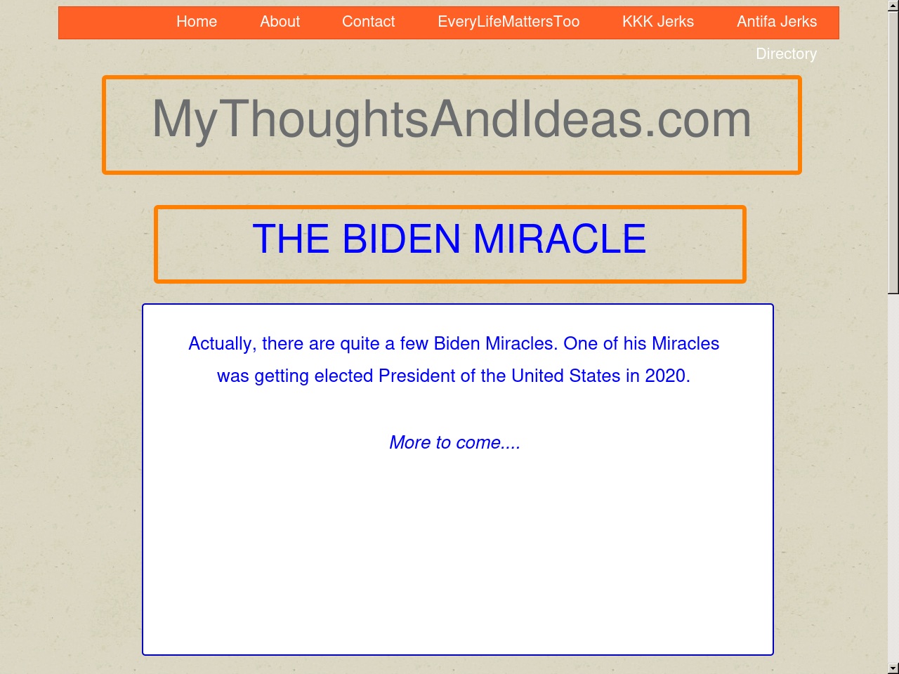 thebidenmiracle.com screenshot alt-text
