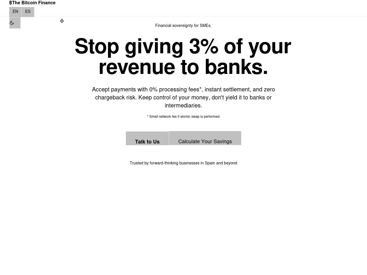 thebitcoinfinance.com screenshot alt-text