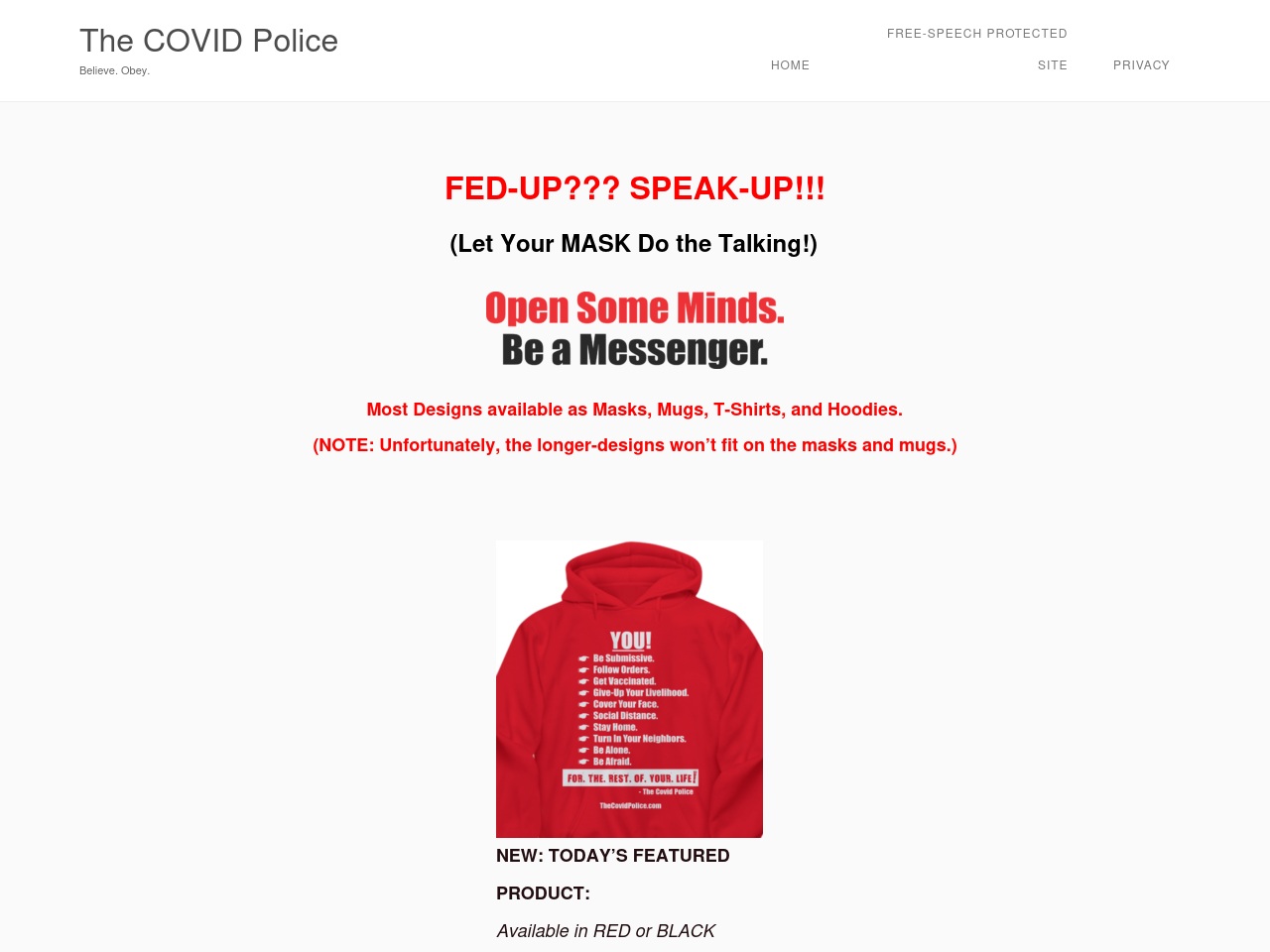 thecovidpolice.com screenshot alt-text