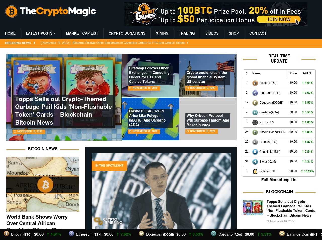 thecryptomagic.com screenshot alt-text