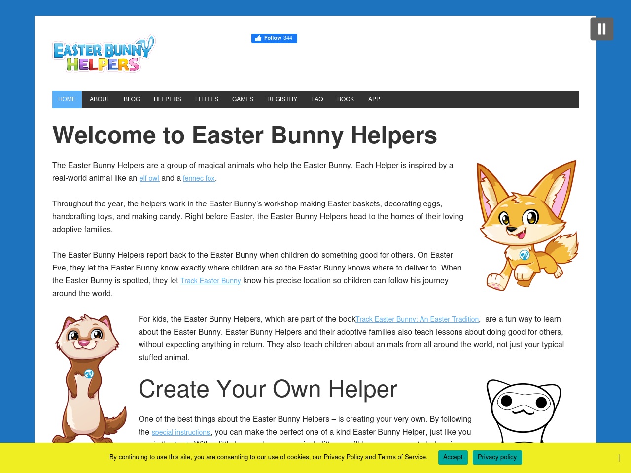 theeasterbunnyhelpers.com screenshot alt-text