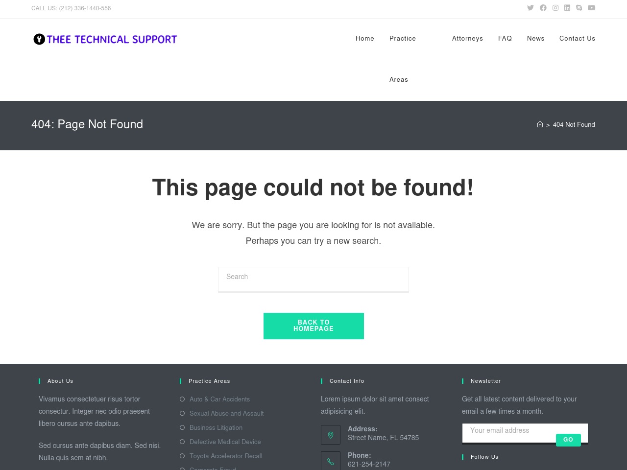 theetechnicalsupport.com screenshot alt-text
