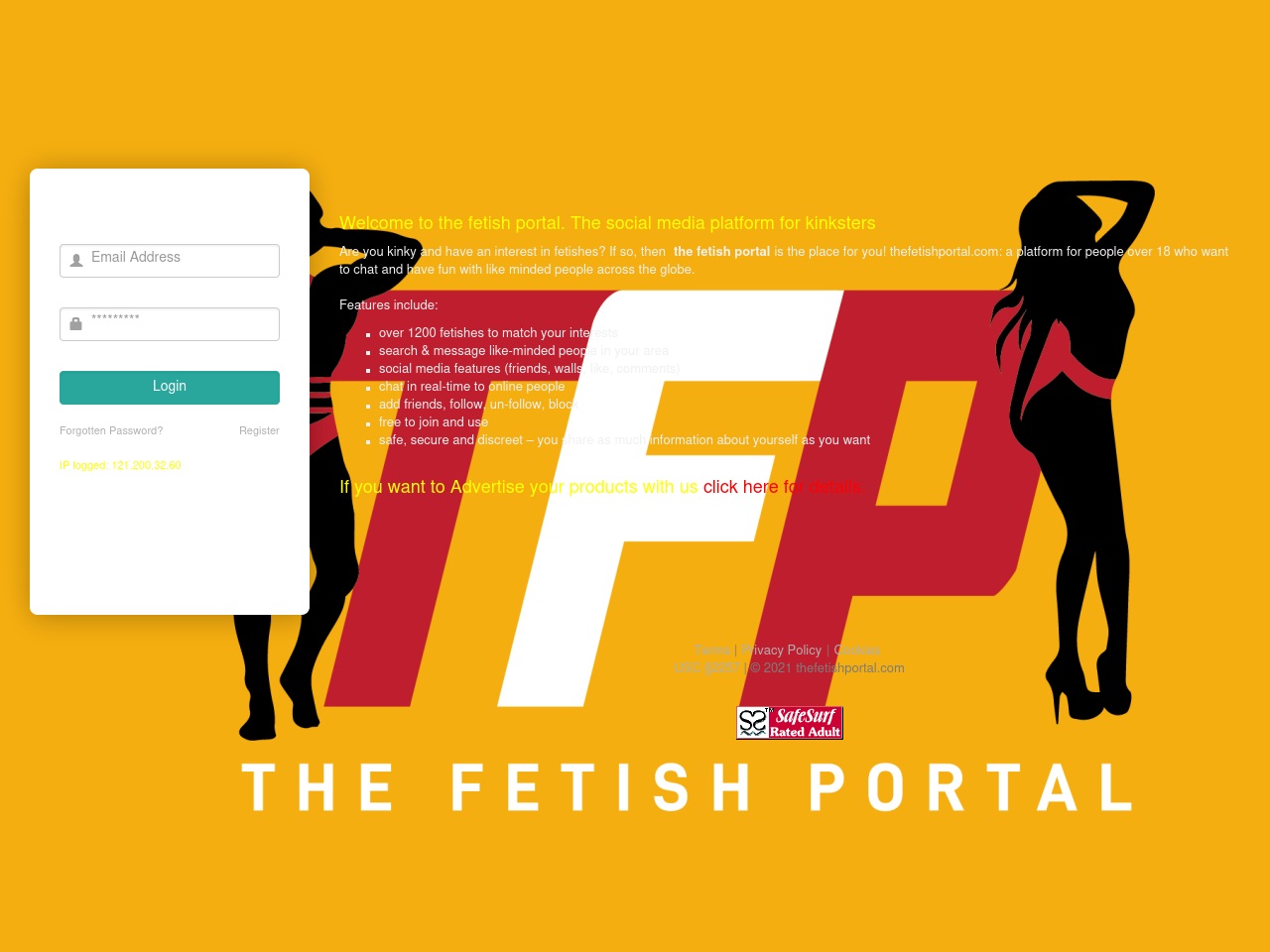 thefetishportal.com screenshot alt-text