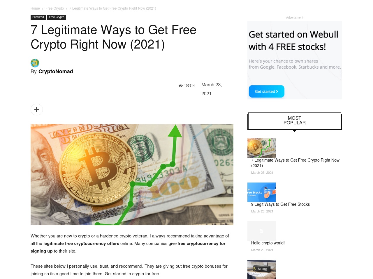 thefreebitcoinlist.com screenshot alt-text