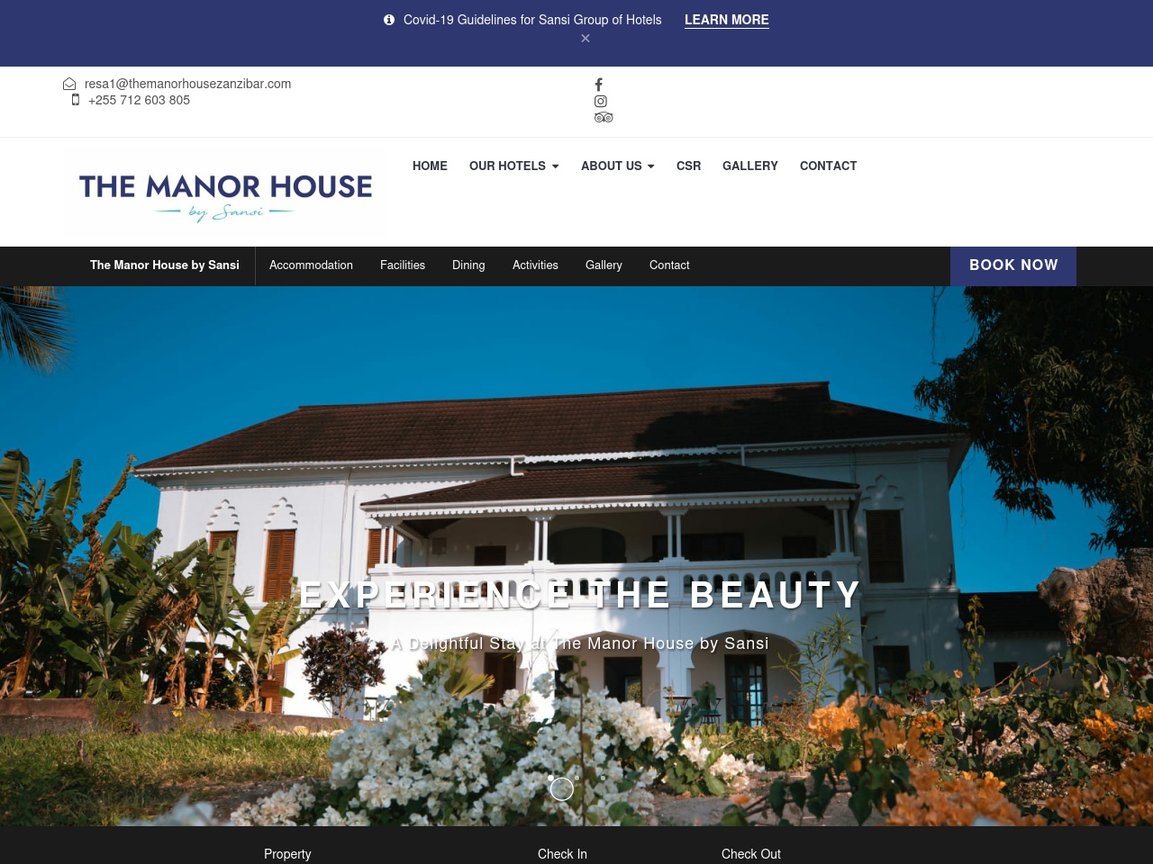 themanorhousezanzibar.com screenshot alt-text