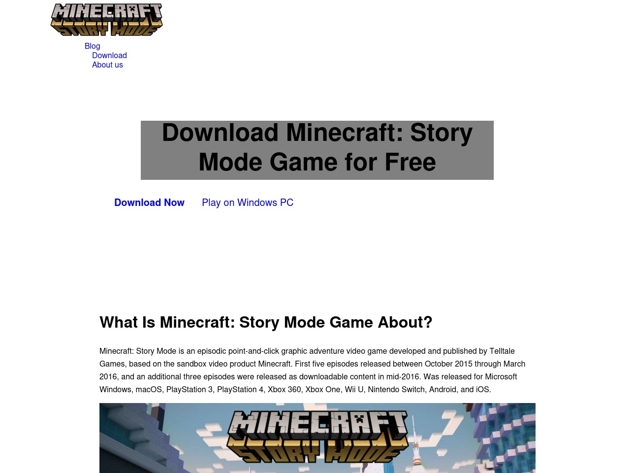 theminecraftstorymode.com screenshot alt-text
