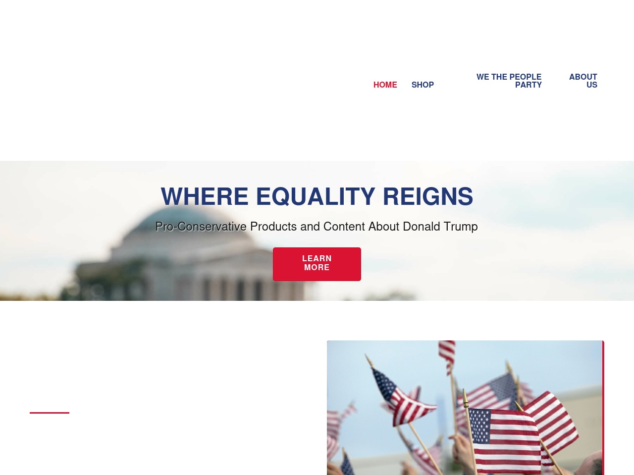 therealdonaldtrumpparty.com screenshot alt-text
