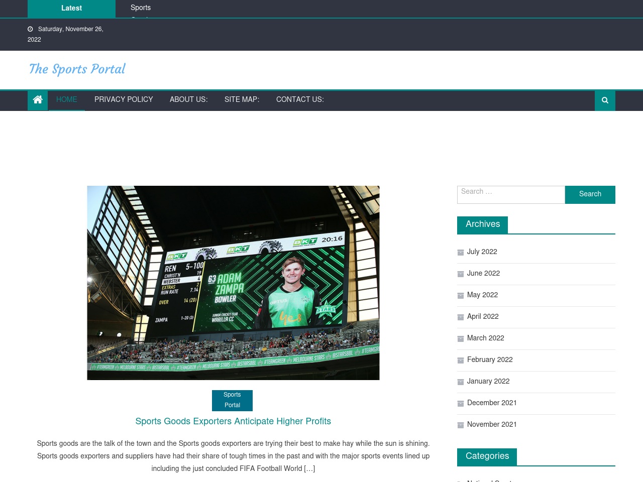 thesportsportal.com screenshot alt-text