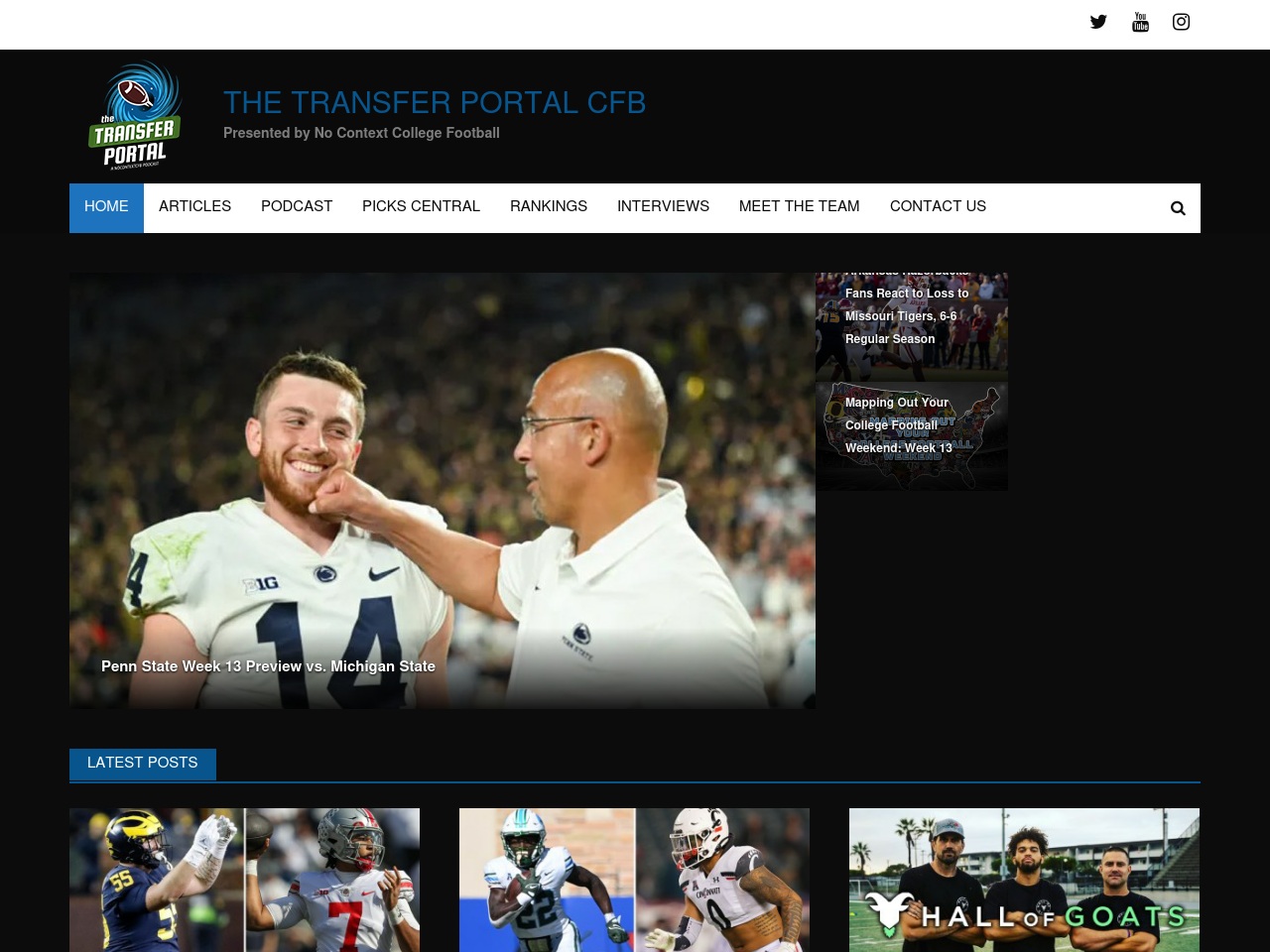 thetransferportalcfb.com screenshot alt-text