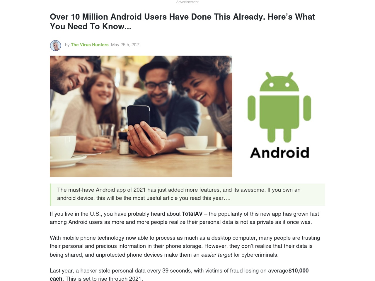 thevirushunters.com screenshot alt-text