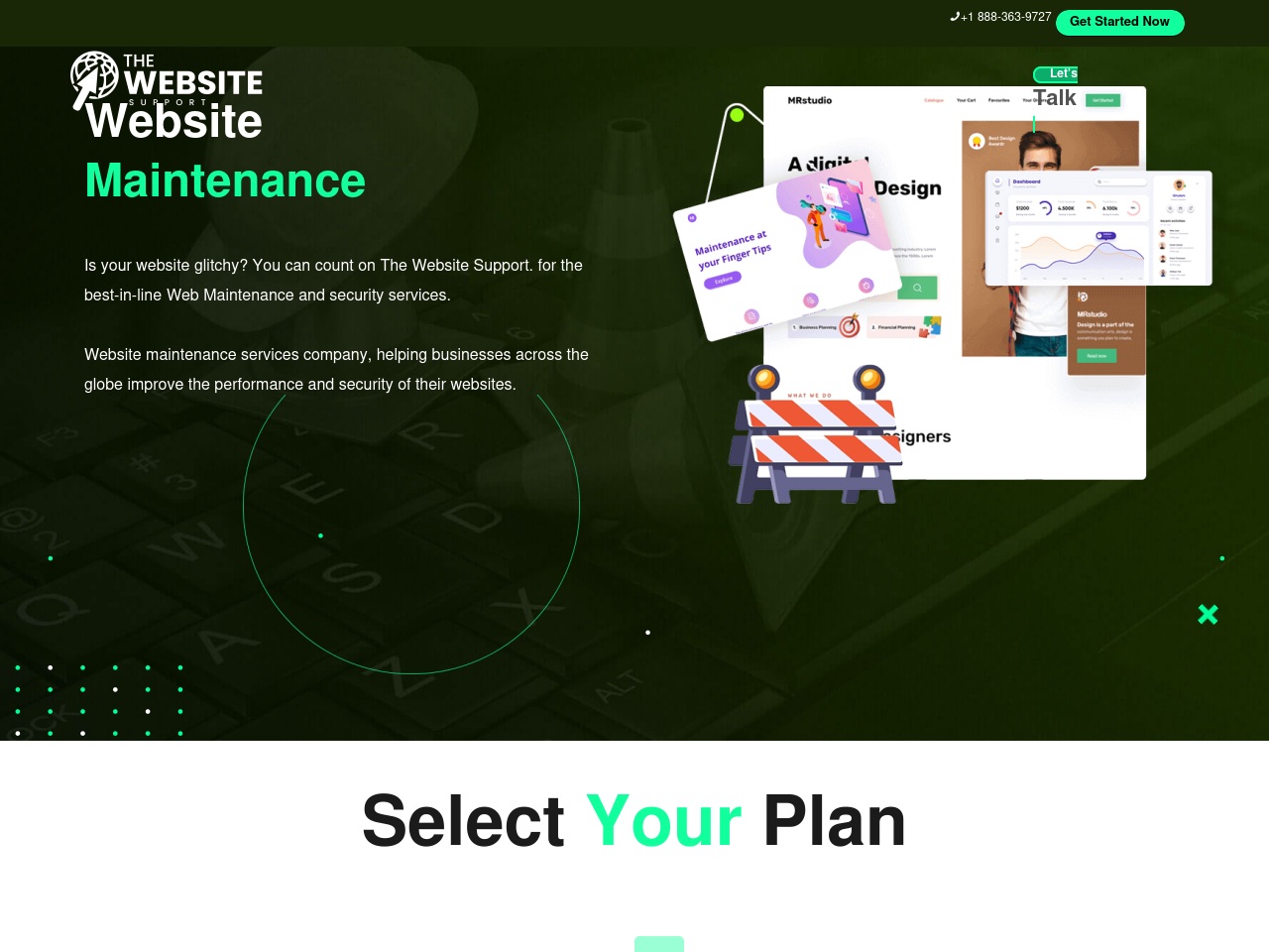 thewebsitesupport.com screenshot alt-text