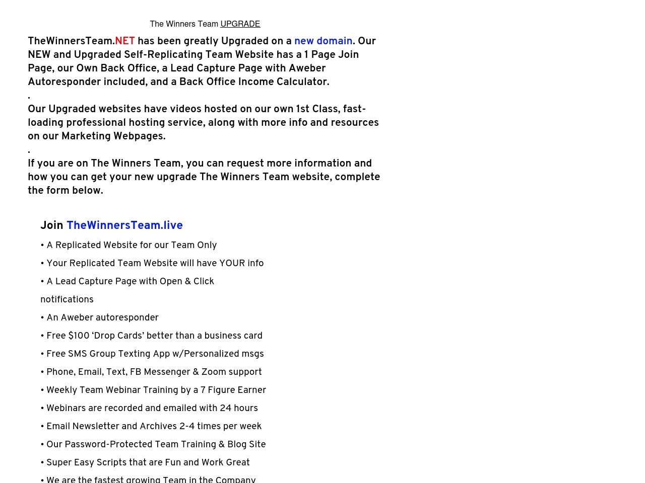 thewinnersteam.net screenshot alt-text