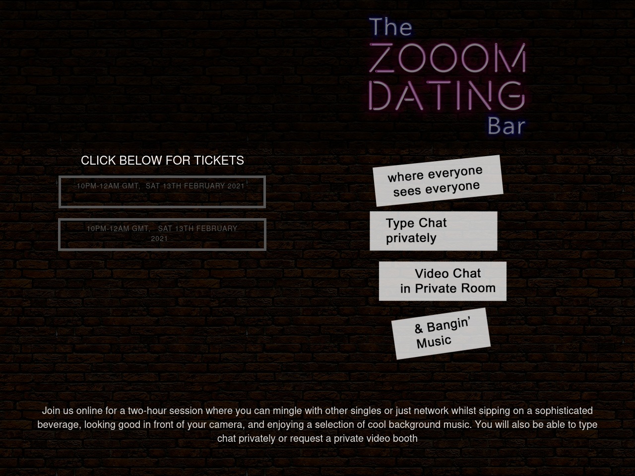 thezooomdatingbar.com screenshot alt-text