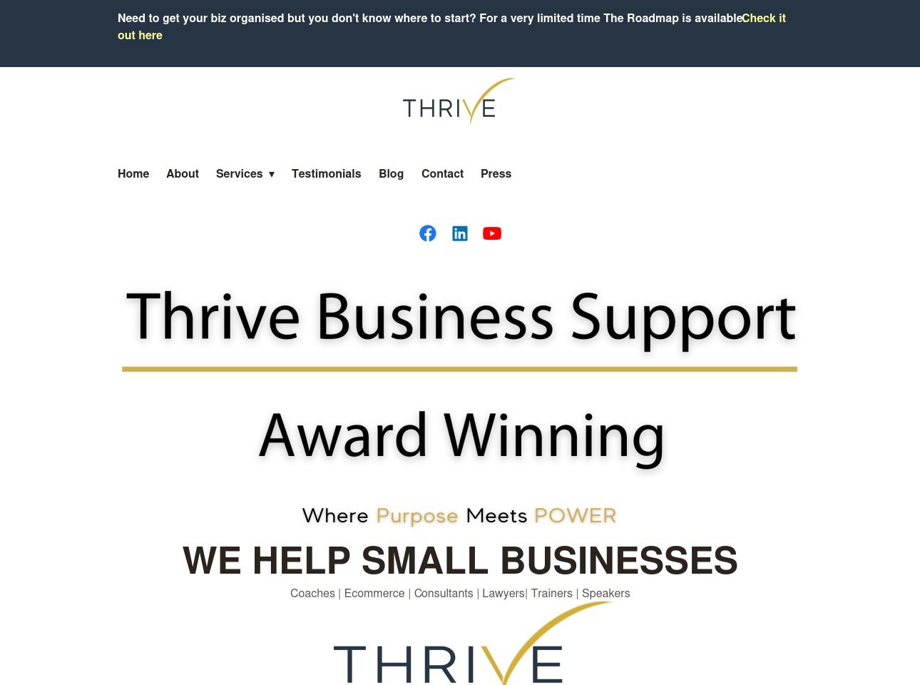 thrivevirtualsupport.com screenshot alt-text
