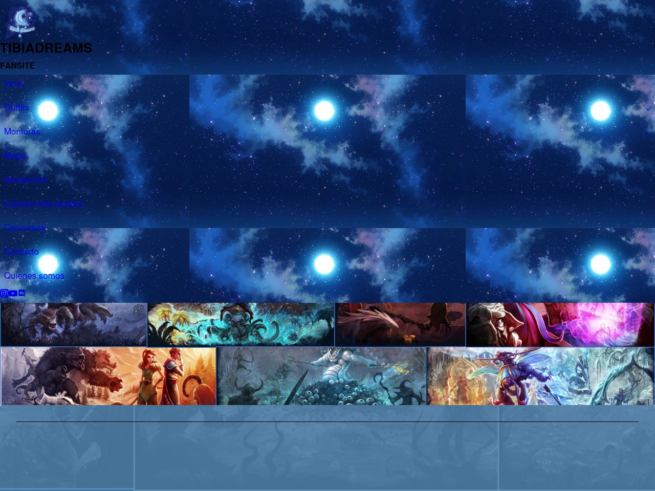 tibiadreams.com screenshot alt-text