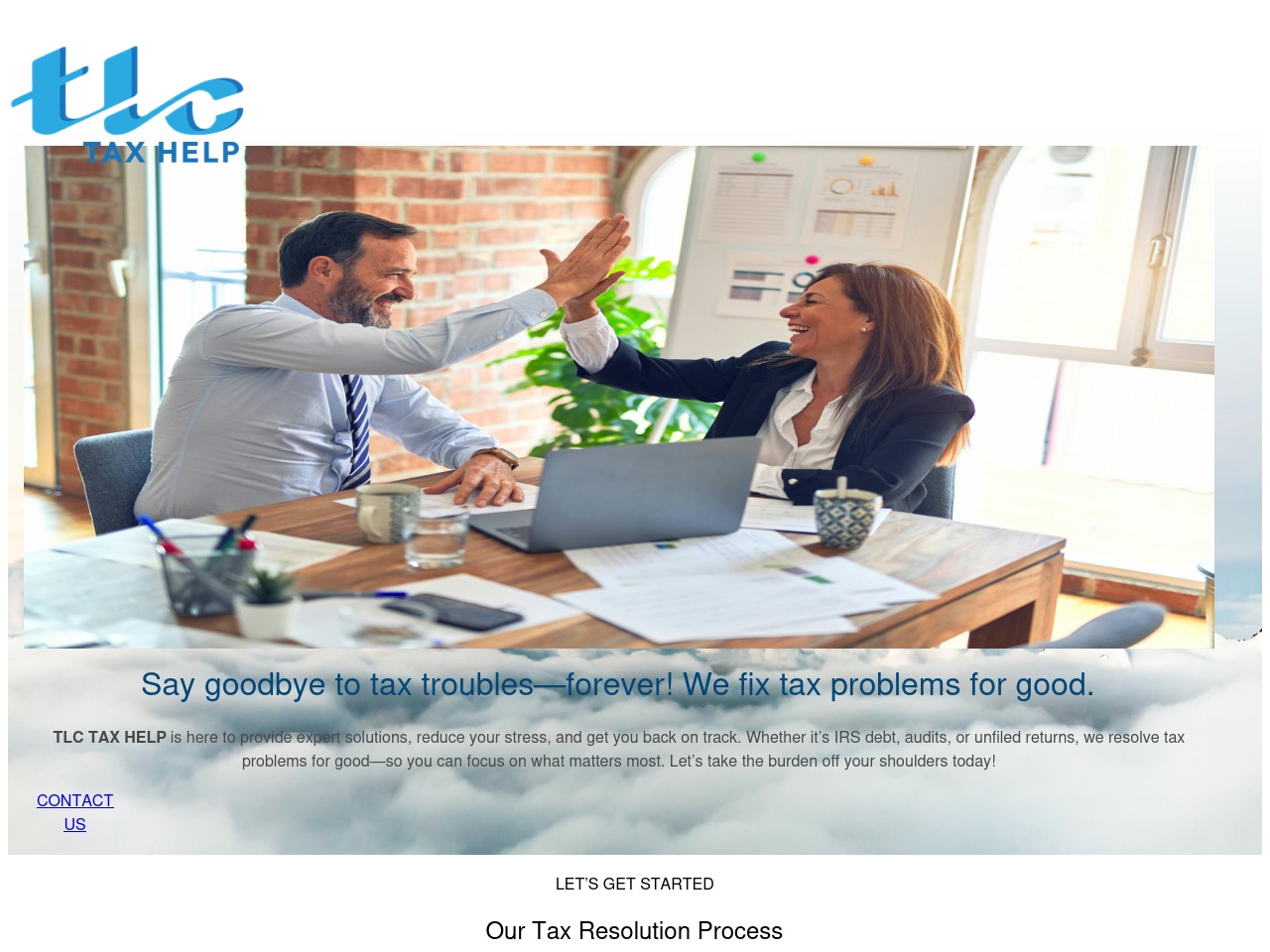 tlctaxhelp.com screenshot alt-text