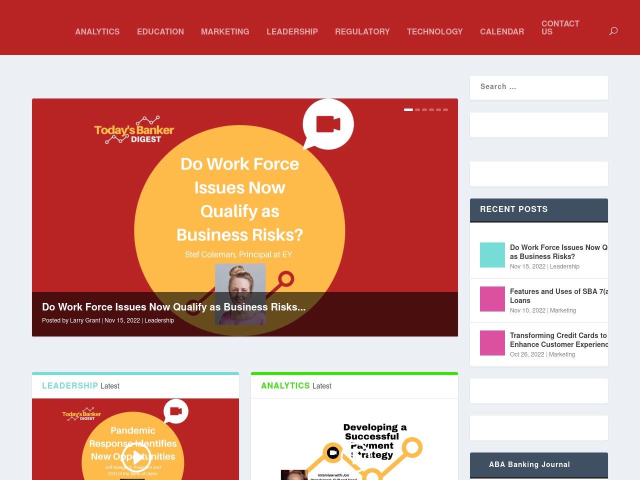 todaysbankerdigest.com screenshot alt-text