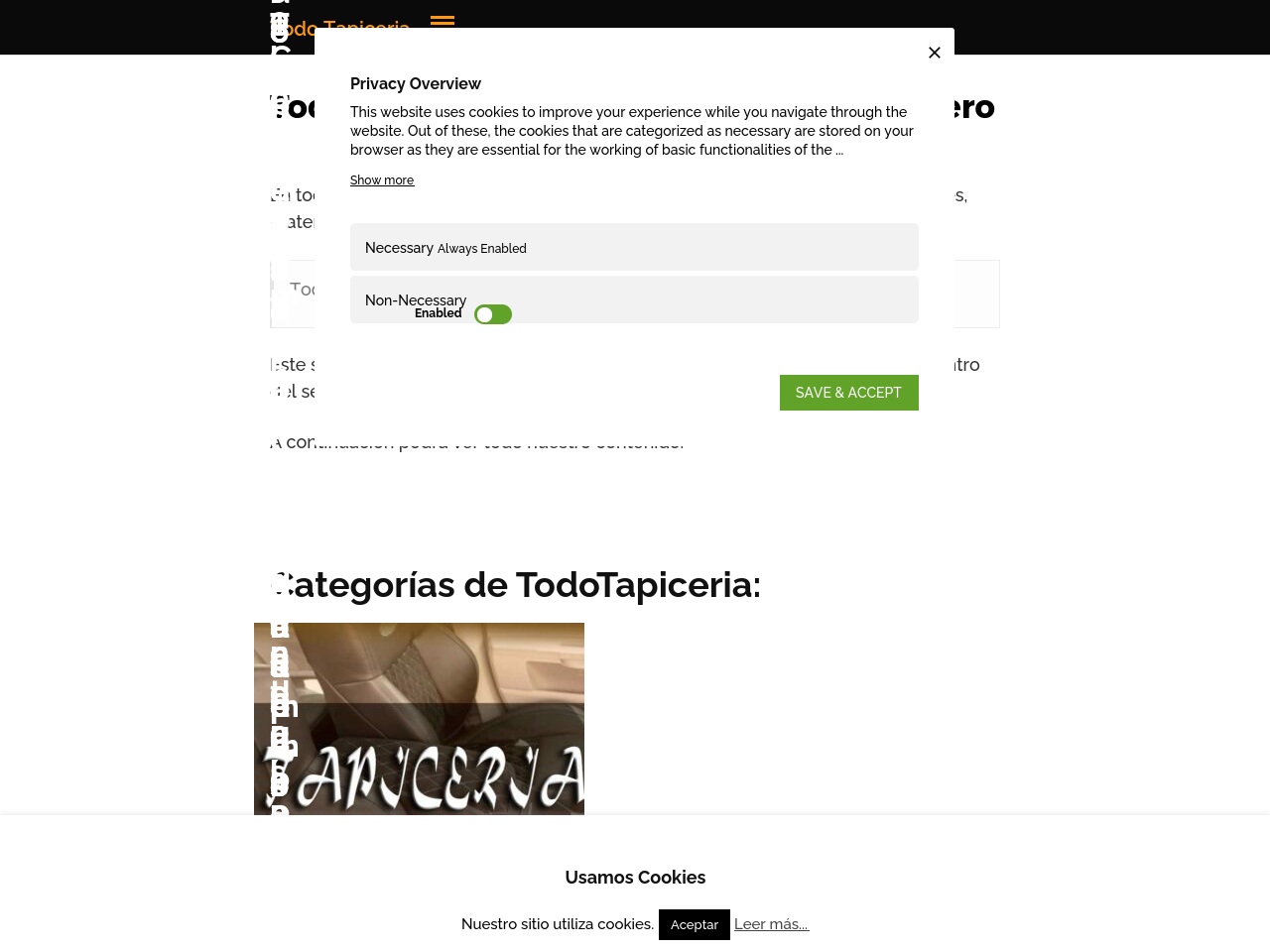 todotapiceria.com screenshot alt-text