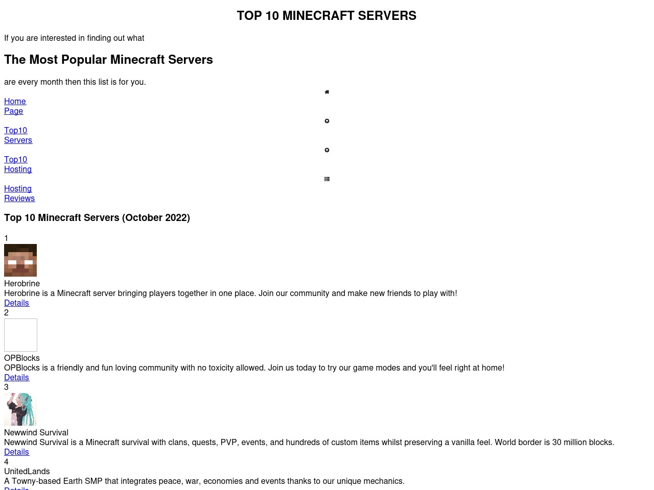 top10-minecraft.com screenshot alt-text