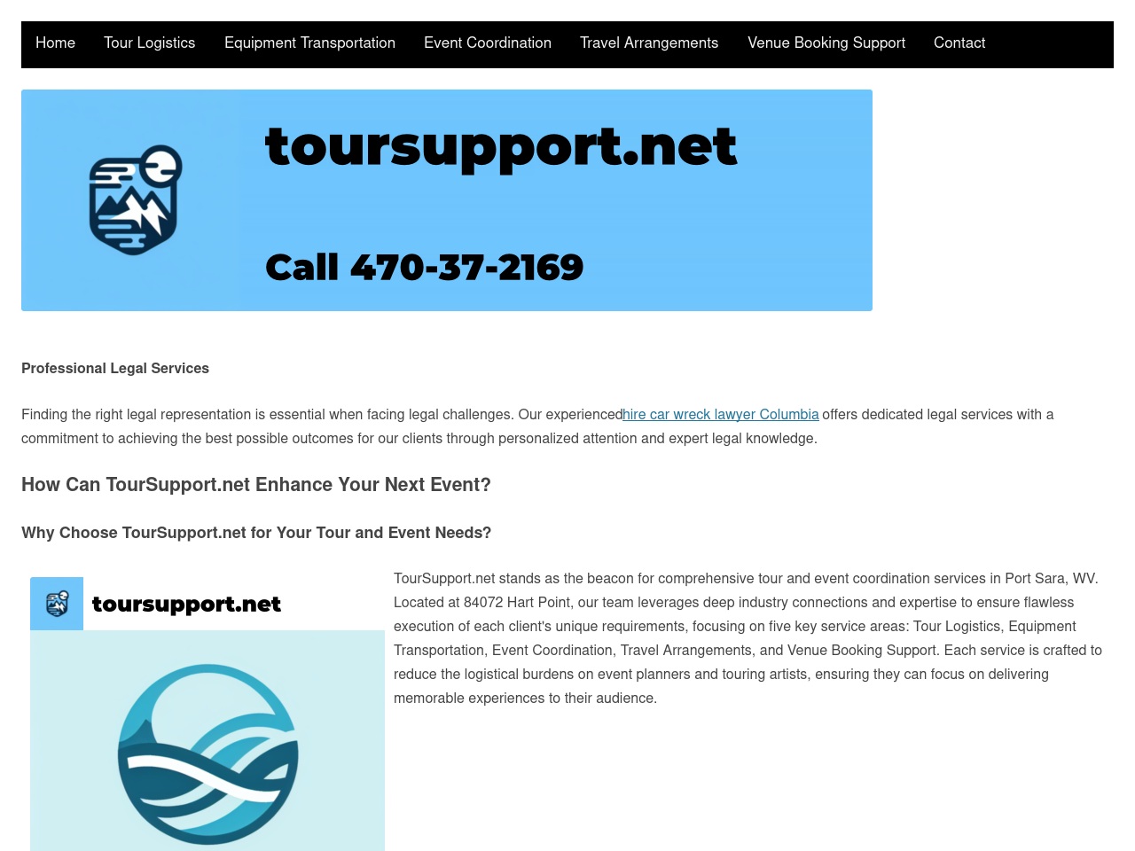 toursupport.net screenshot alt-text