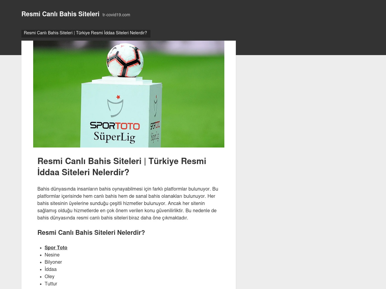 tr-covid19.com screenshot alt-text