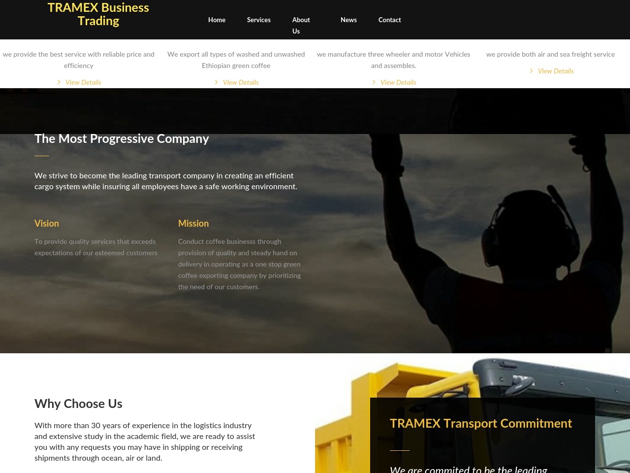 tramex-business.com screenshot alt-text