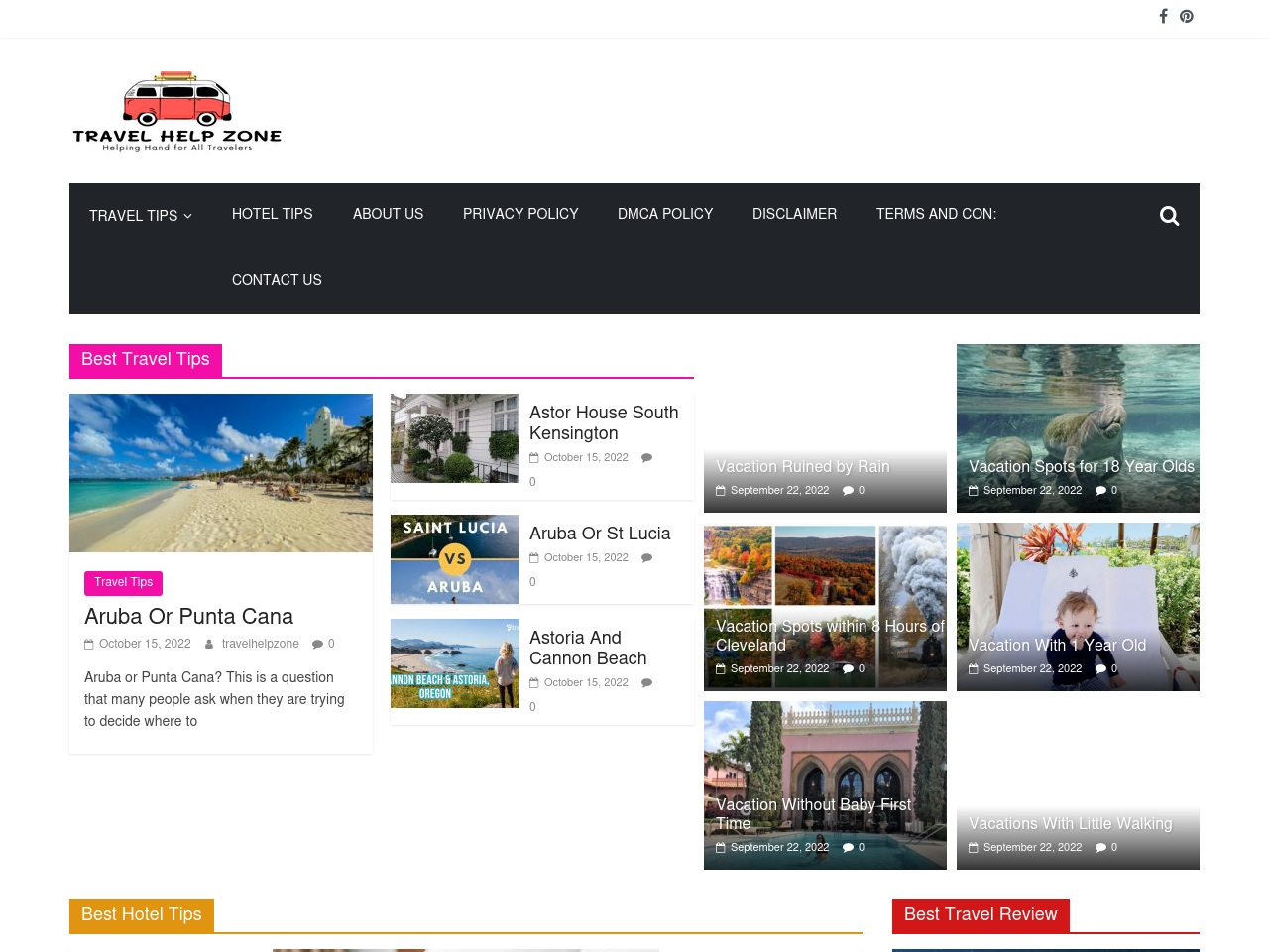 travelhelpzone.com screenshot alt-text