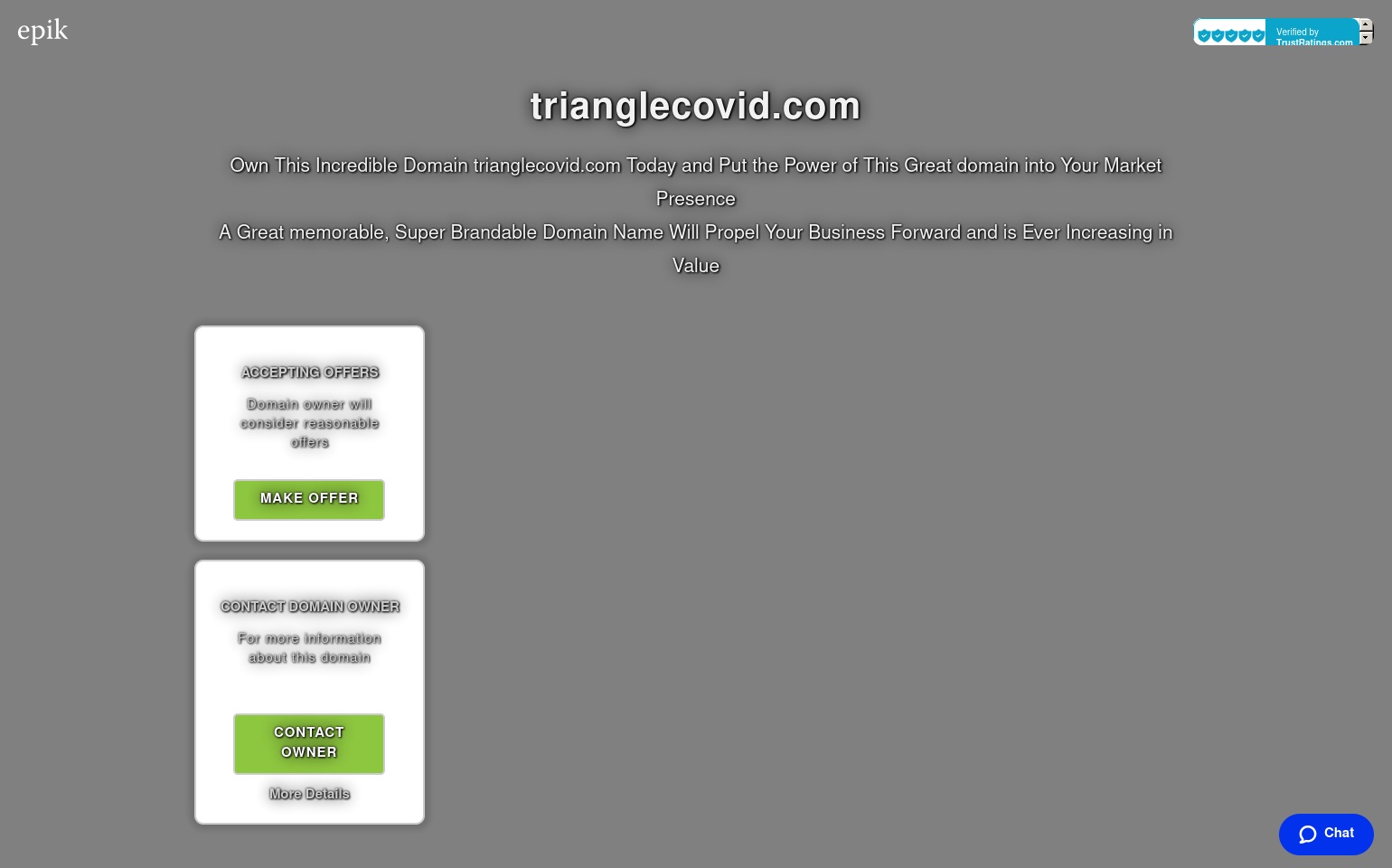 trianglecovid.com screenshot alt-text