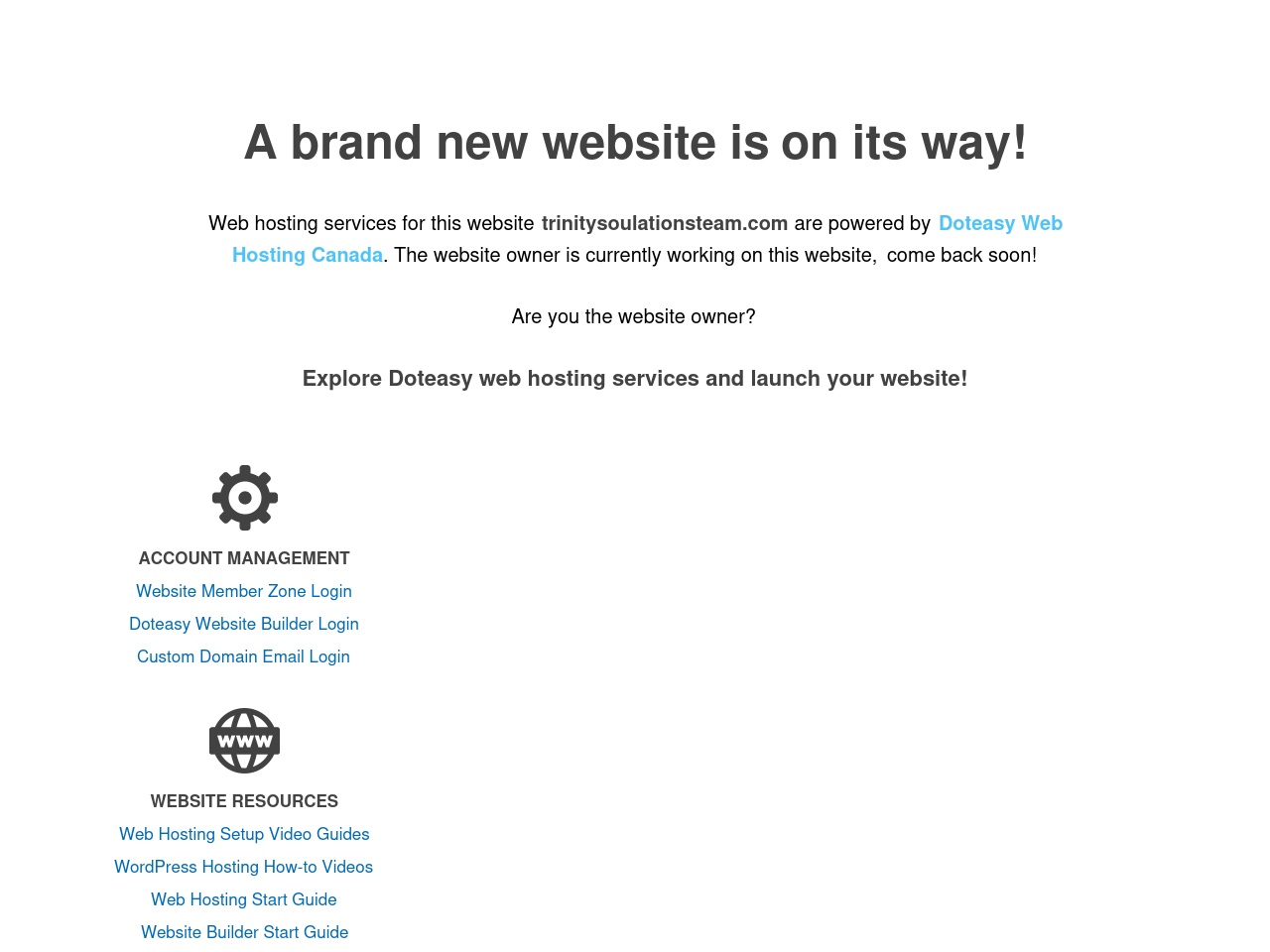 trinitysoulationsteam.com screenshot alt-text