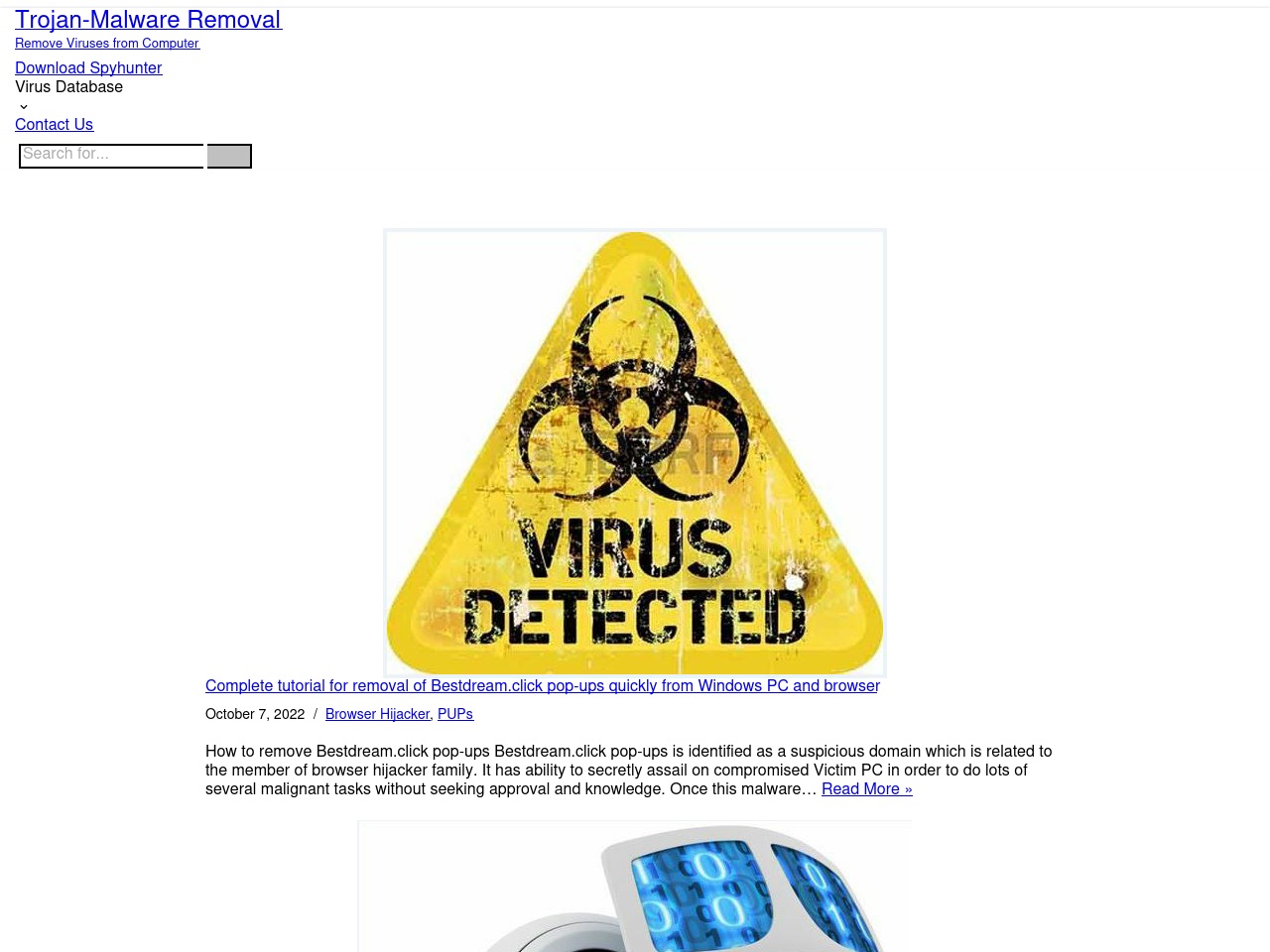 trojan-malwareremoval.com screenshot alt-text