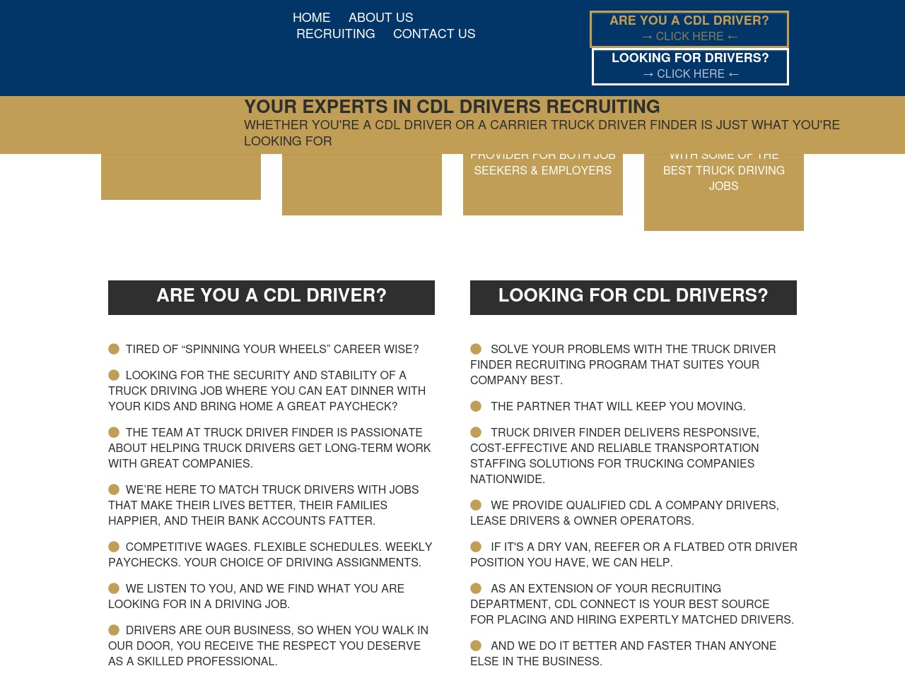 truckdriverfinder.net screenshot alt-text